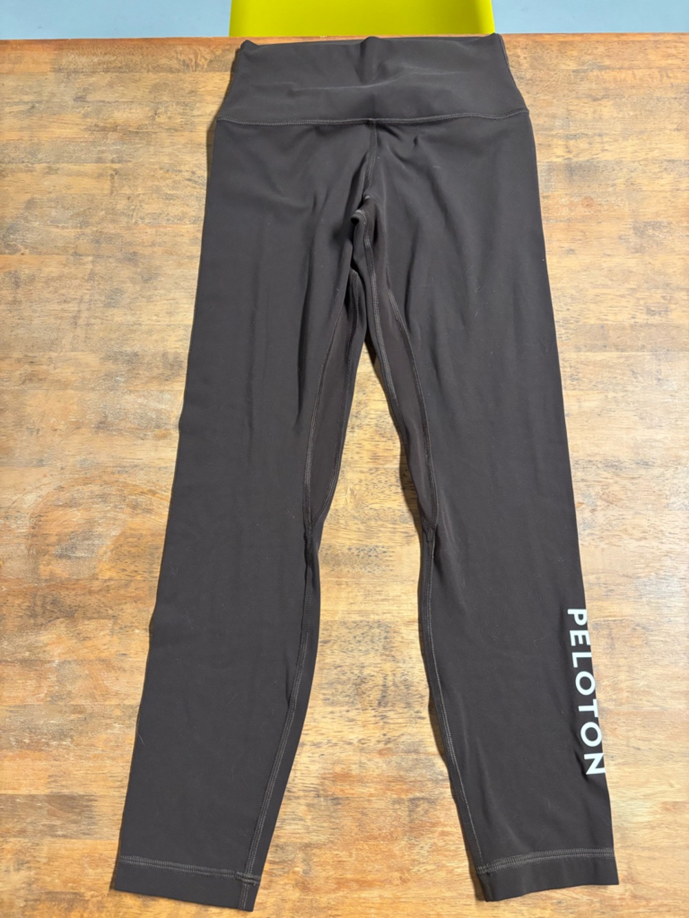 lululemon athletica Black Leggings with White Peloton Side Logo